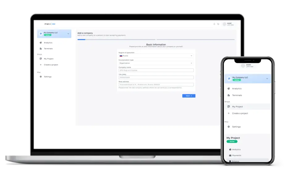 Dashboard screenshot